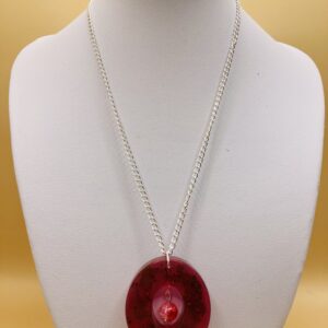 collier ovale rose