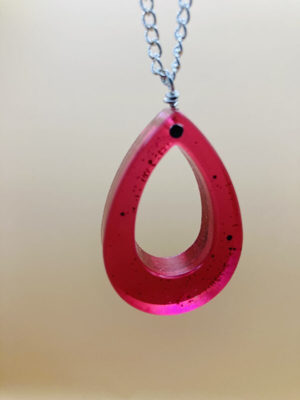 Collier goutte rose – Image 2