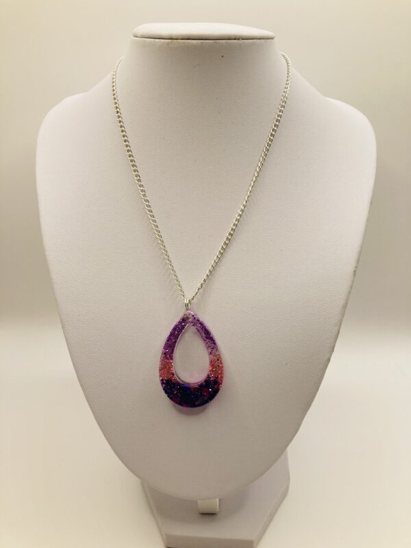 Collier goutte couleur dégradée