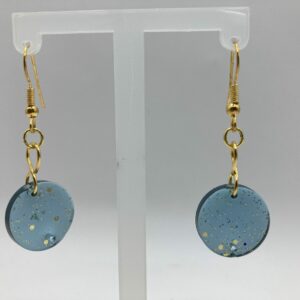 Boucles d’oreilles petit rond bleu