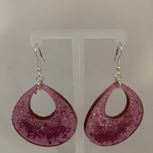 Boucles d’oreilles goutte rose