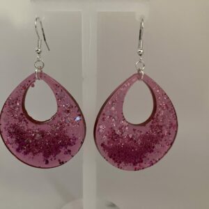 Boucles d’oreilles goutte rose