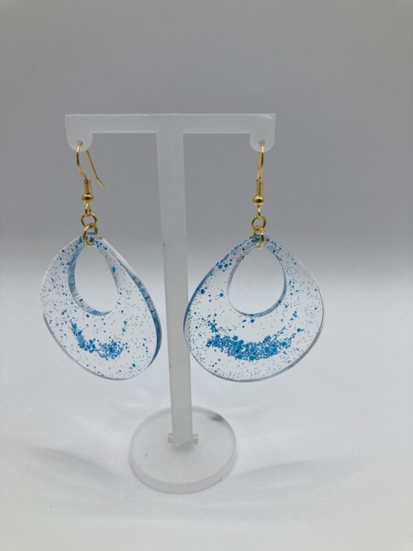 Boucles d'oreilles goutte pailletées